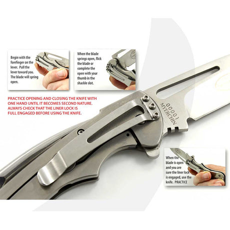 Myerchin Knives BF300P Gen 2 Black G10 Handle Captain Pro