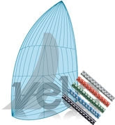 One Design Viper 640 Continuous Spinnaker with Dyneema Strop
