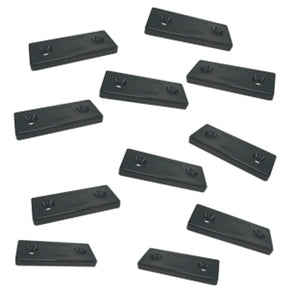 Optiparts Mounting plate, 2 hole, Nylon, black, 10 pack