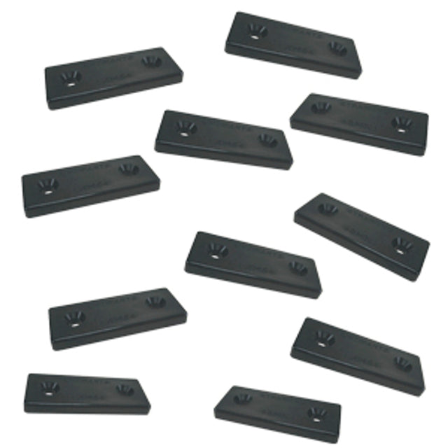 Optiparts Mounting plate, 2 hole, Nylon, black, 10 pack