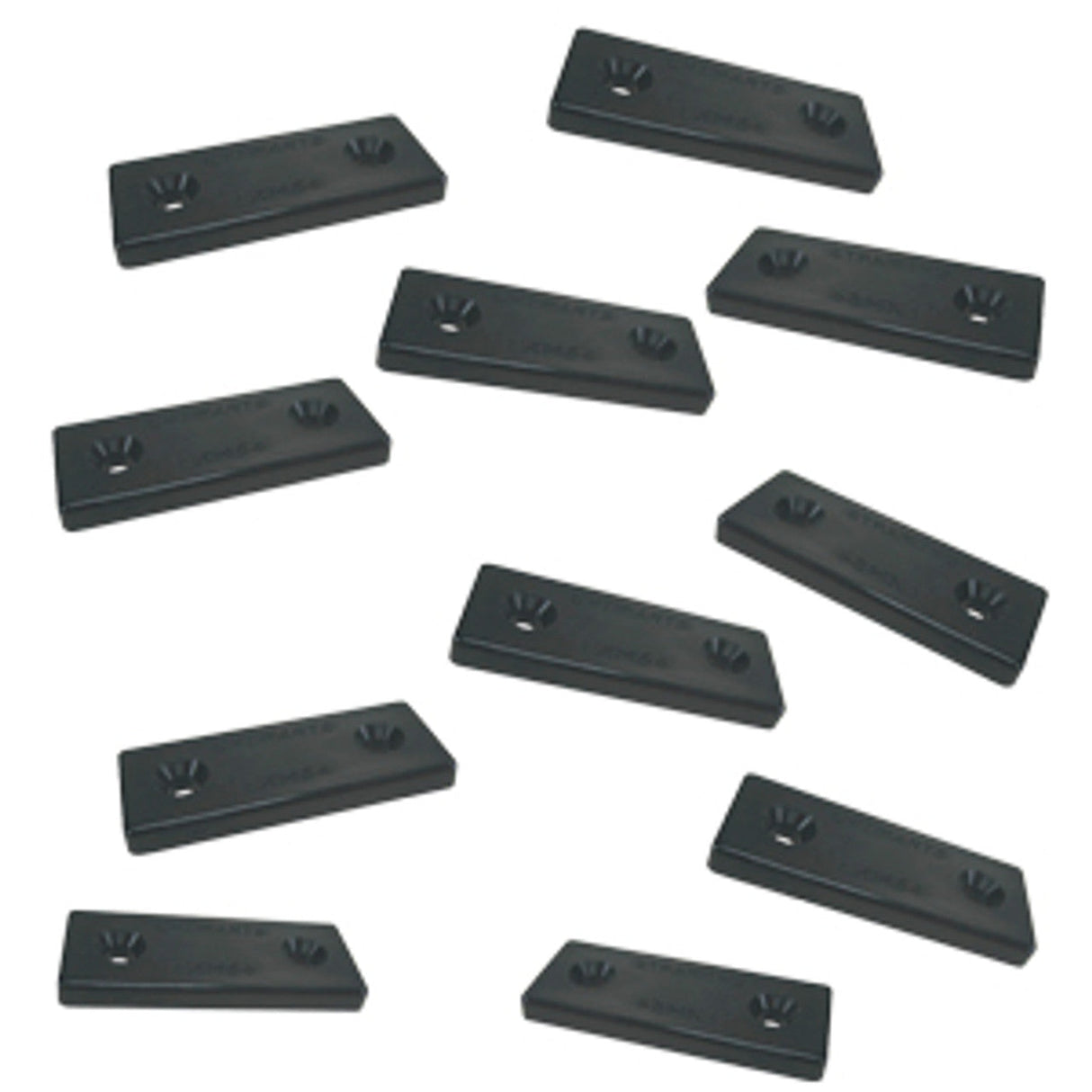 Optiparts Mounting plate, 2 hole, Nylon, black, 10 pack