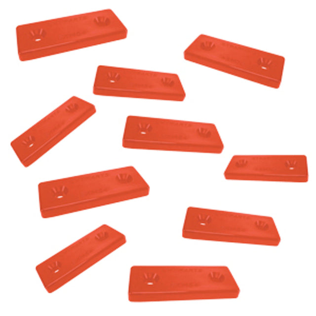 Optiparts Mounting plate, 2 hole, Nylon, red , 10 pack