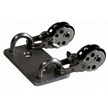 WinDesign Double pad eye with 2 Harken blocks