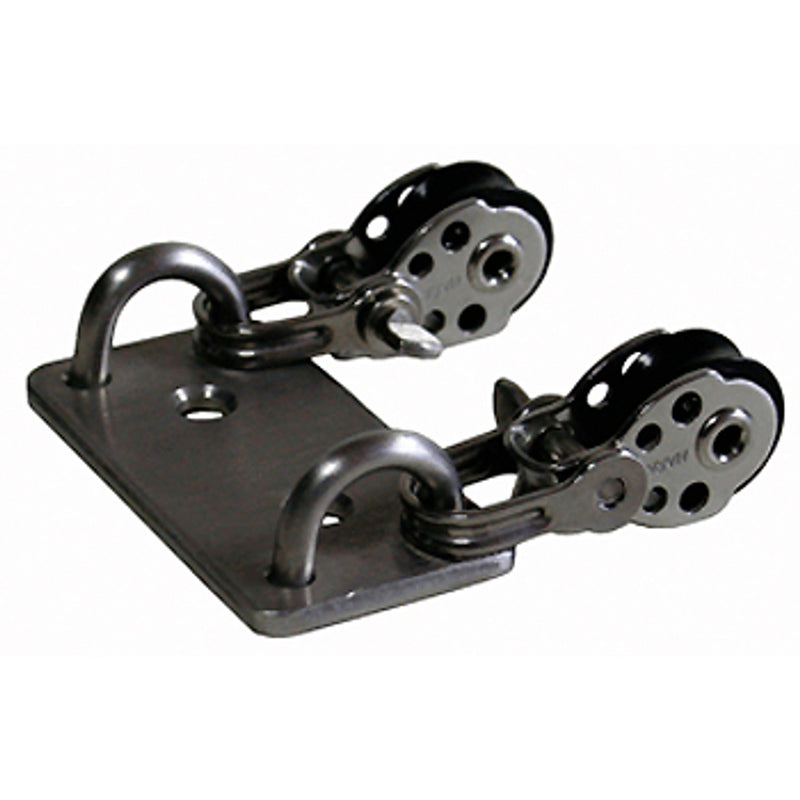 WinDesign Double pad eye with 2 Harken blocks