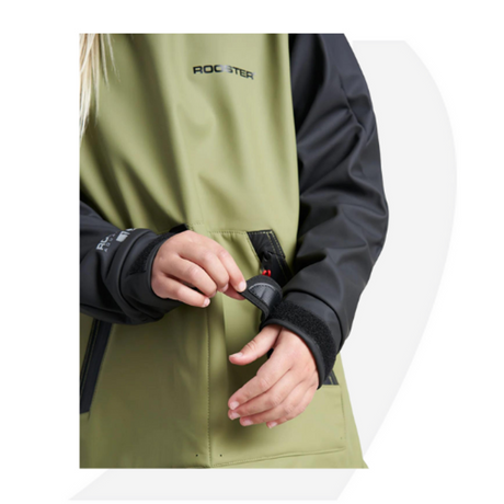 Rooster Junior Aquafleece Hoodie Khaki, Gray, Pink, Blue, Teal