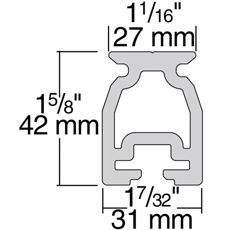 Harken MR 27mm CB High-beam Track 1.8 meter