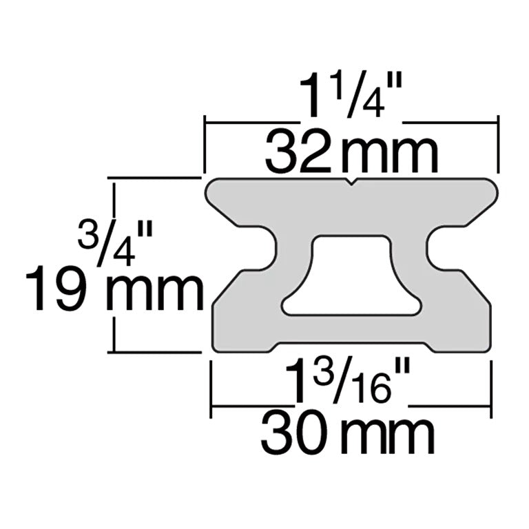 Harken BB 32mm CB Low-beam Track w/Pinstop Holes 3.6 meter