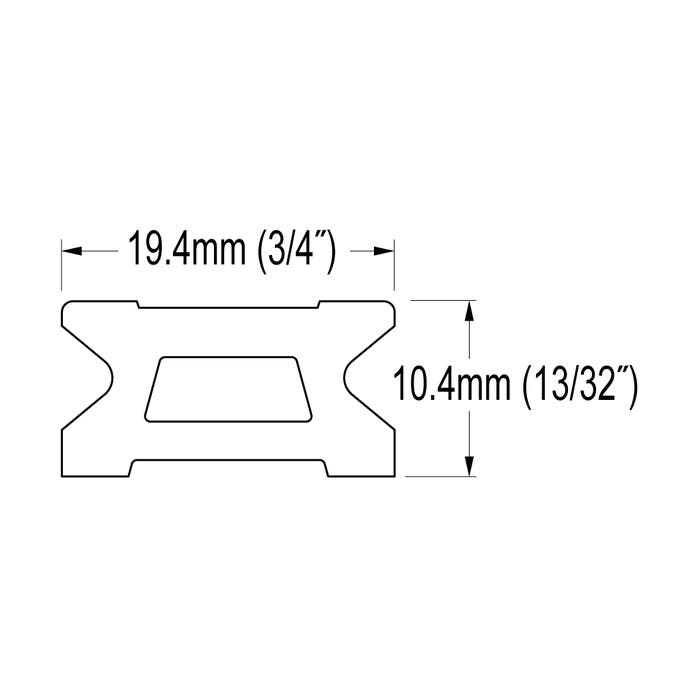 Ronstan Series 19 Ball Bearing Traveller Track 2m