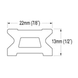 Ronstan Series 22 Ball Bearing Traveller Track, 3m