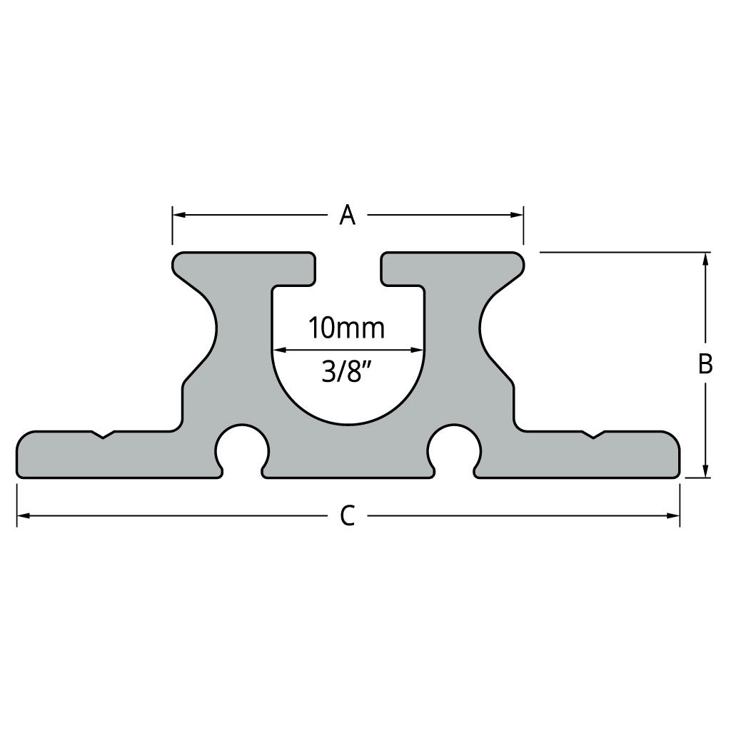 Ronstan Series 22 Luff Groove Mast Track, 3m, Black