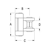 Ronstan Series 6 Ballslide Intermediate Car, Narrow N8-N9