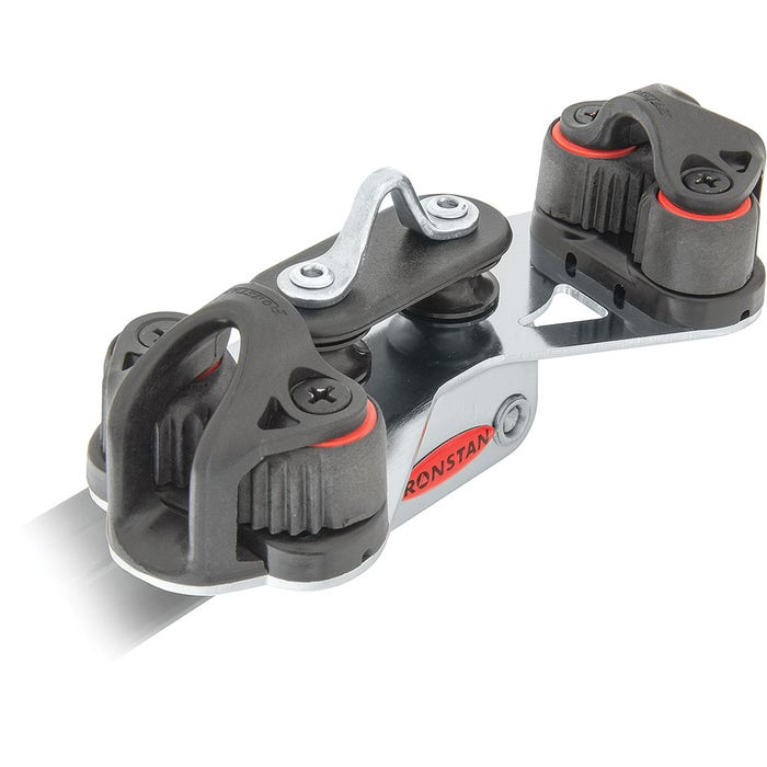 Ronstan Series 19 I-Track Car, Sheave, Cleats, Loop Top