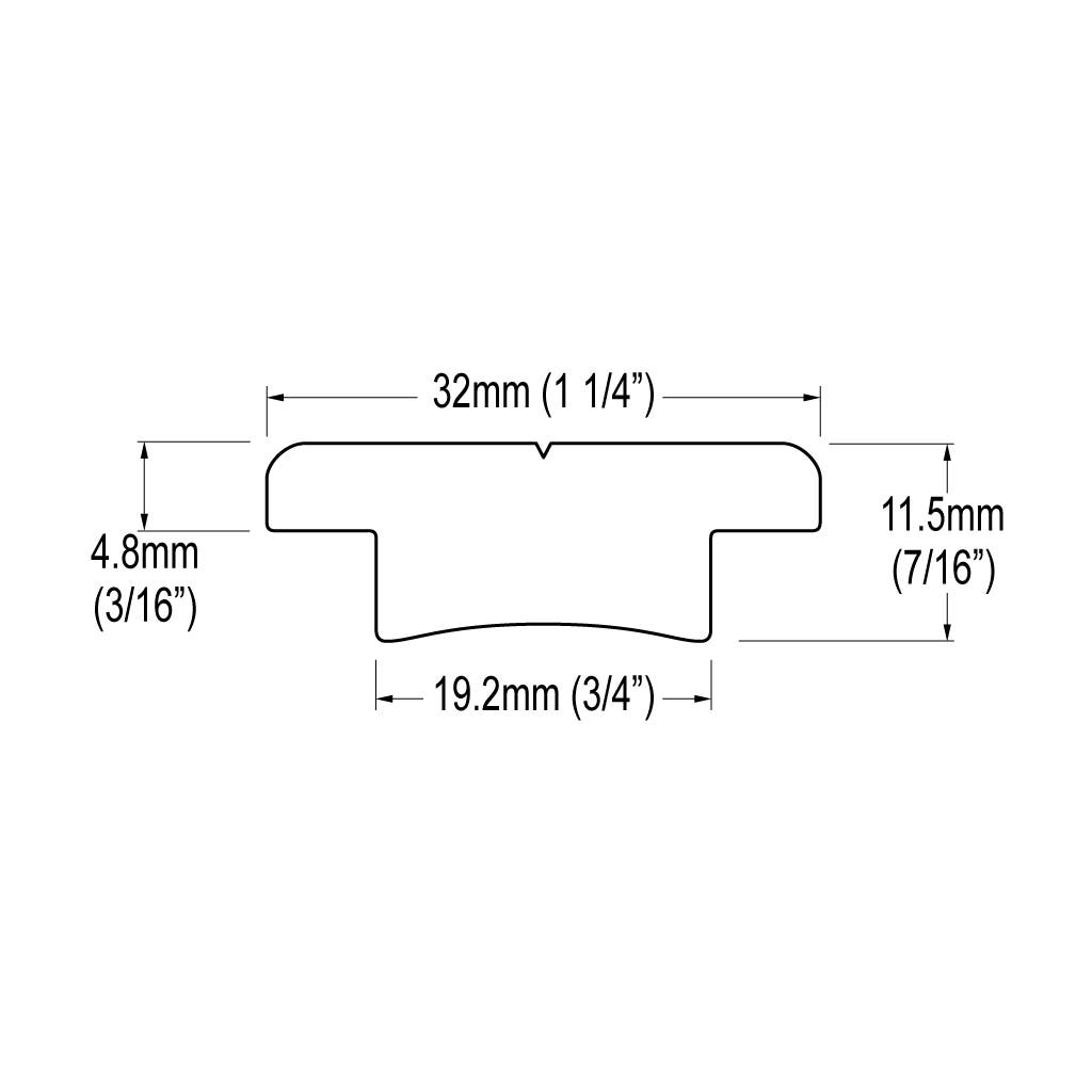 Ronstan Series 32, T-Track, Black, 3m
