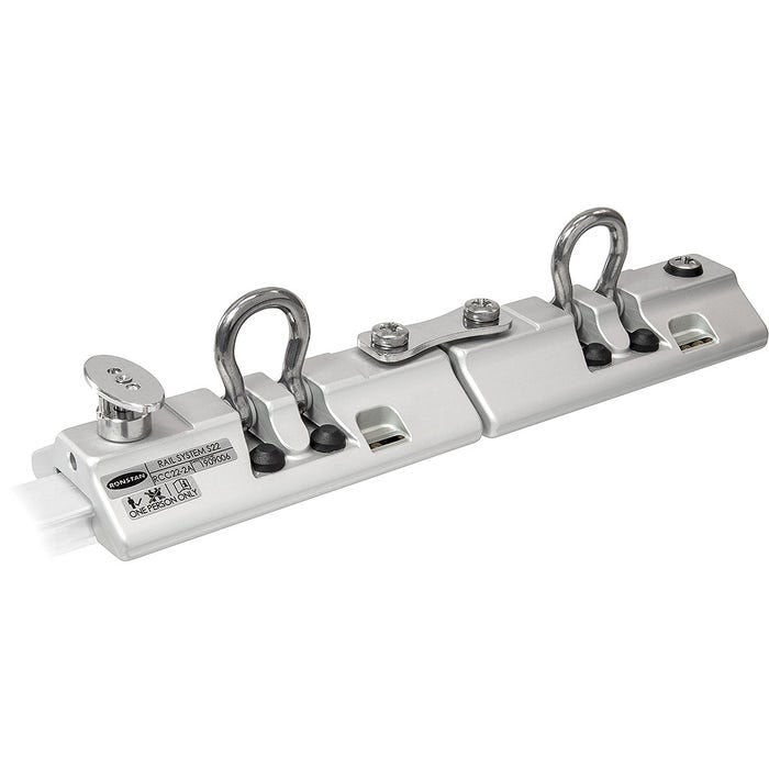 Ronstan Series 22 Safety Rail Tandem Car with Plunger Stop, Silver