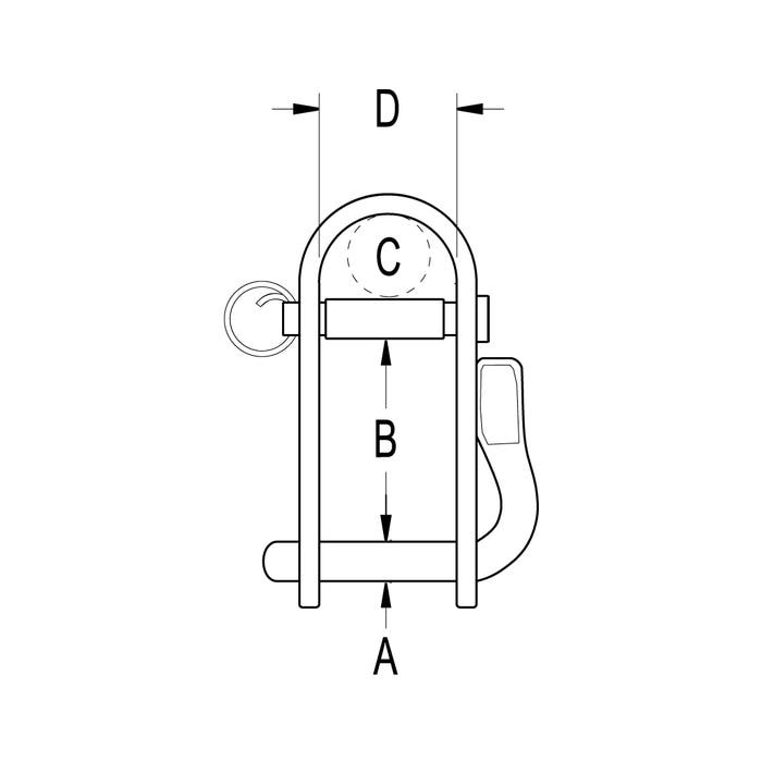 Ronstan Stainless Steel Halyard Shackle 3/16" Pin