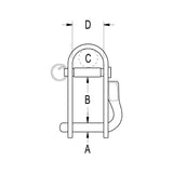 Ronstan Stainless Steel Halyard Shackle 3/16" Pin