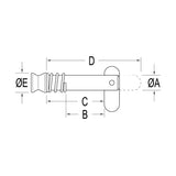 Ronstan Toggle Pin 25.4mm Long6.4mm Diameter