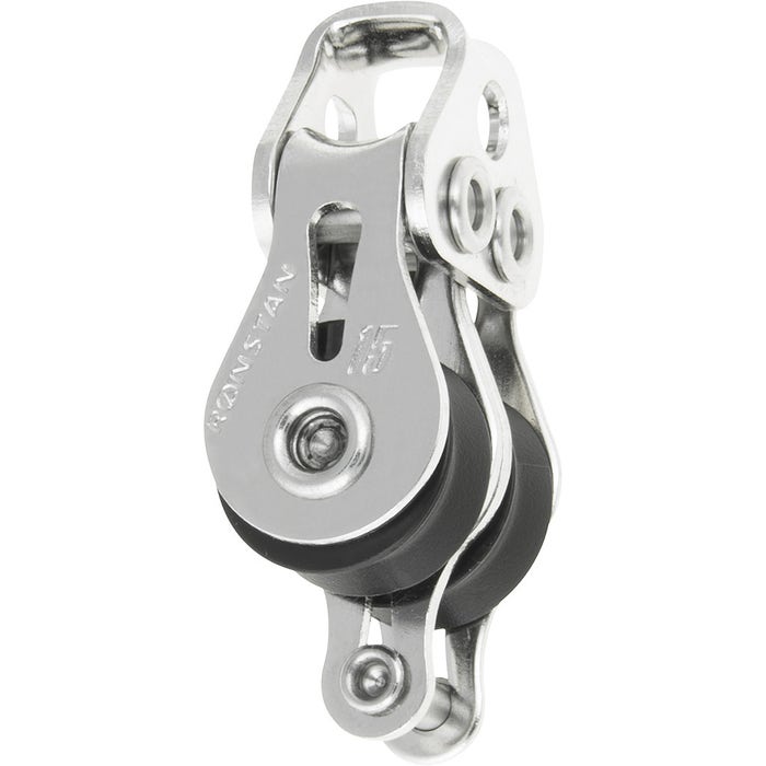 Ronstan Series 15 Ball Bearing Double Block with Becket and Loop Top
