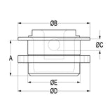 Ronstan Removable Lashing Padeye, 16mm Pin