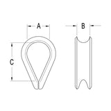 Ronstan Stainless Thimble for 16mm (5/8") Wire