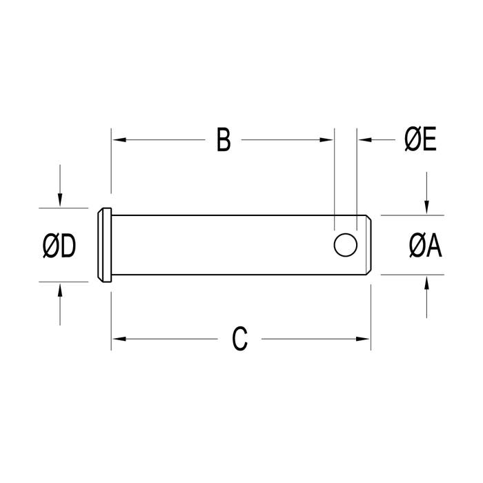 Ronstan Clevis Pin Stainless Steel 3/8" x 1 1/4"" (9.5mm x 31.9mm)