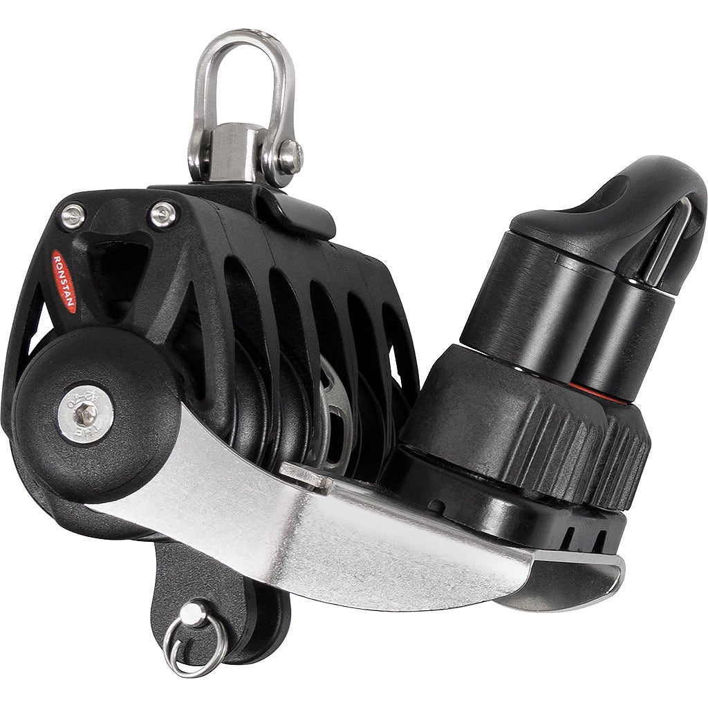 Ronstan Series 40 Ball Bearing Orbit Block, Quin Ratchet with Adjustable Cleat