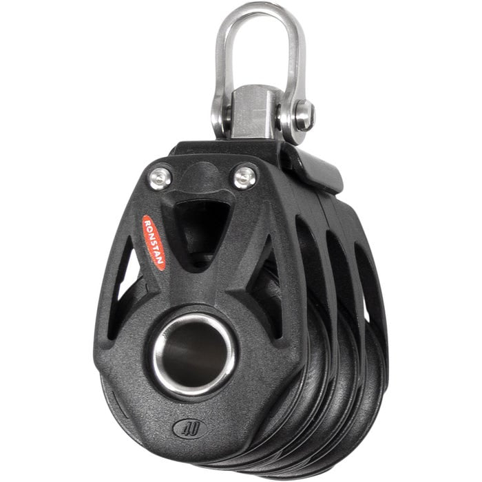 Ronstan Series 40 Ball Bearing Orbit Block, Triple, Shackle Head