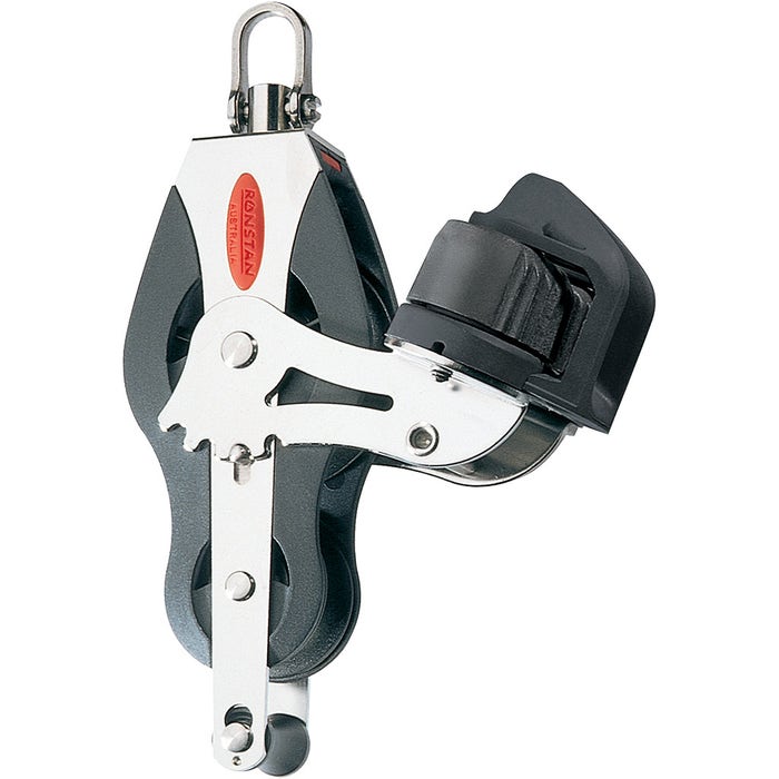 Ronstan Series 50 Ball Bearing Block, Fiddle with Becket and Cam Cleat