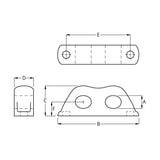 Ronstan RopeGlide Double Fairlead 12mm