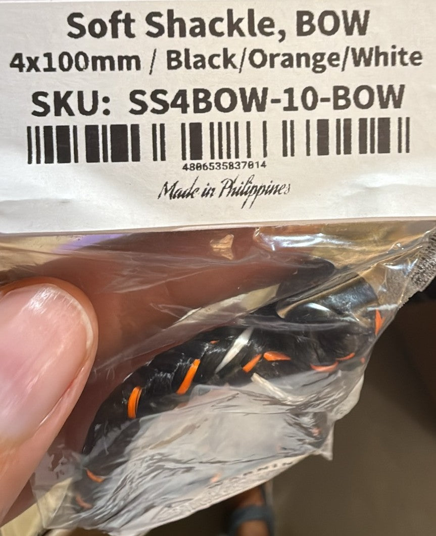 Robship Soft shackle, bow color (black/orange/white)