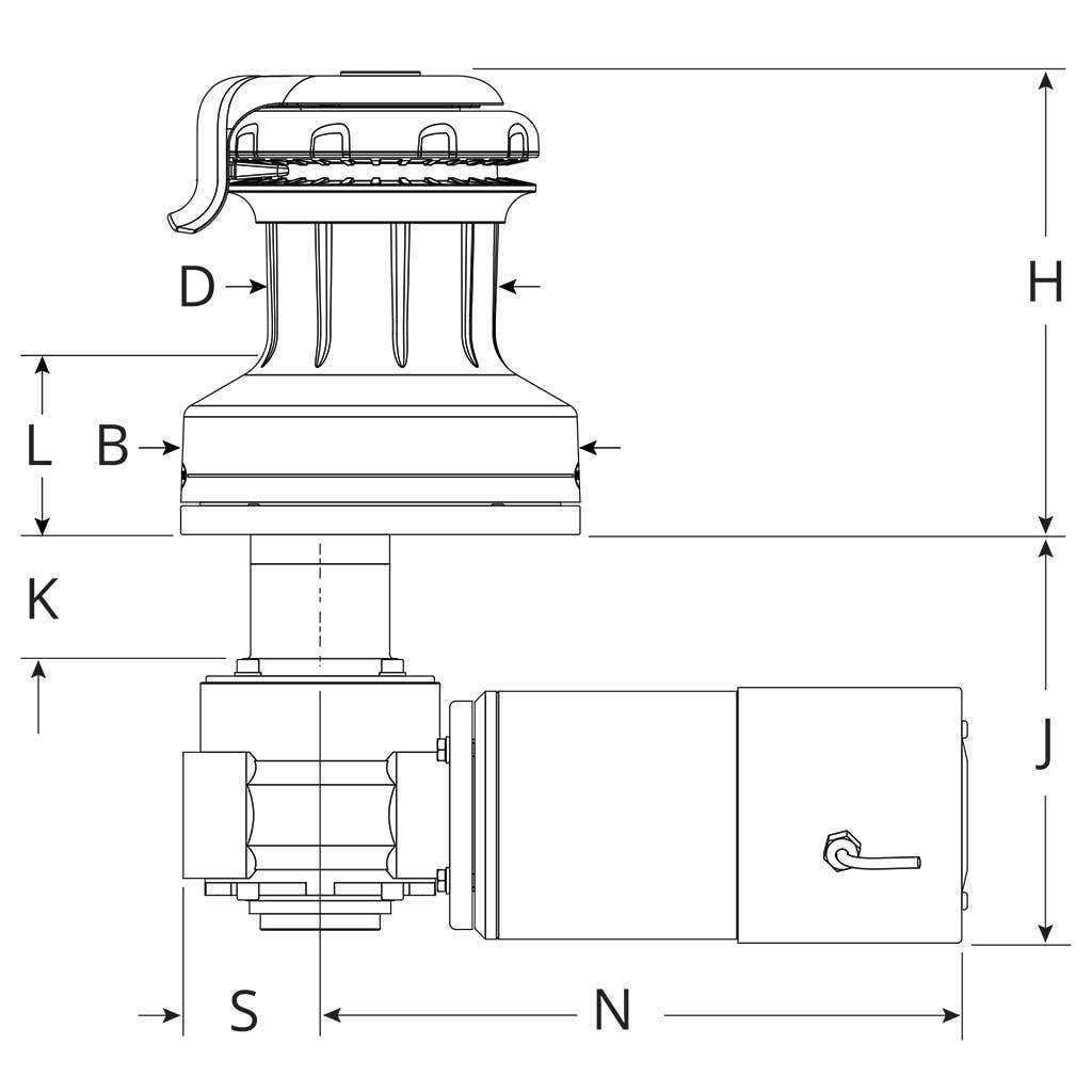 Ronstan 30QT Orbit Winch Conversion Kit, E1 12V