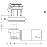 Ronstan 40QT Orbit Winch - 2-Speed, QuickTrim, E1 12V