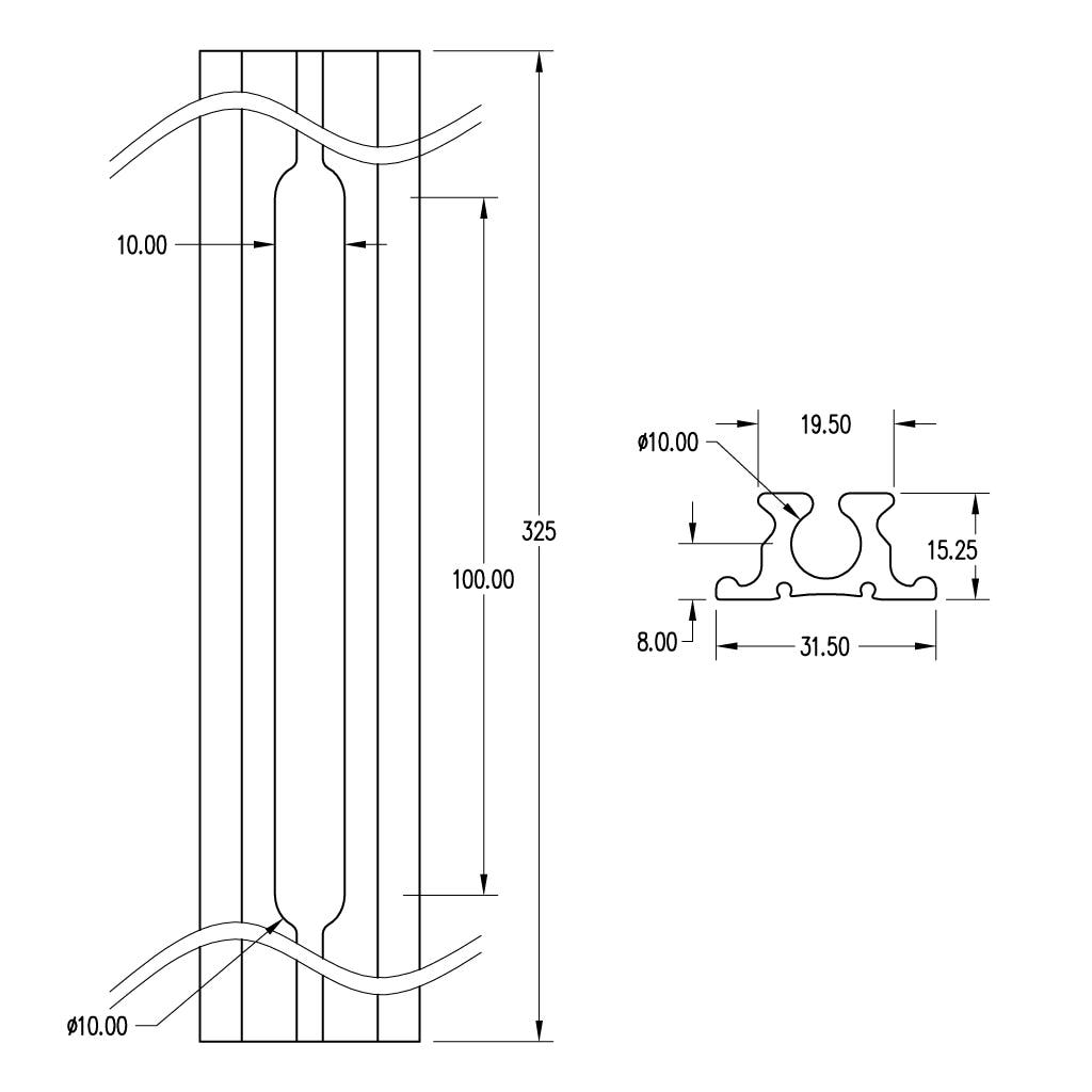 Ronstan Series 19 Luff Groove Mast Gate Track