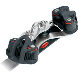 Ronstan Series 22 Traveller Car, 2 Control Sheaves with Cleat