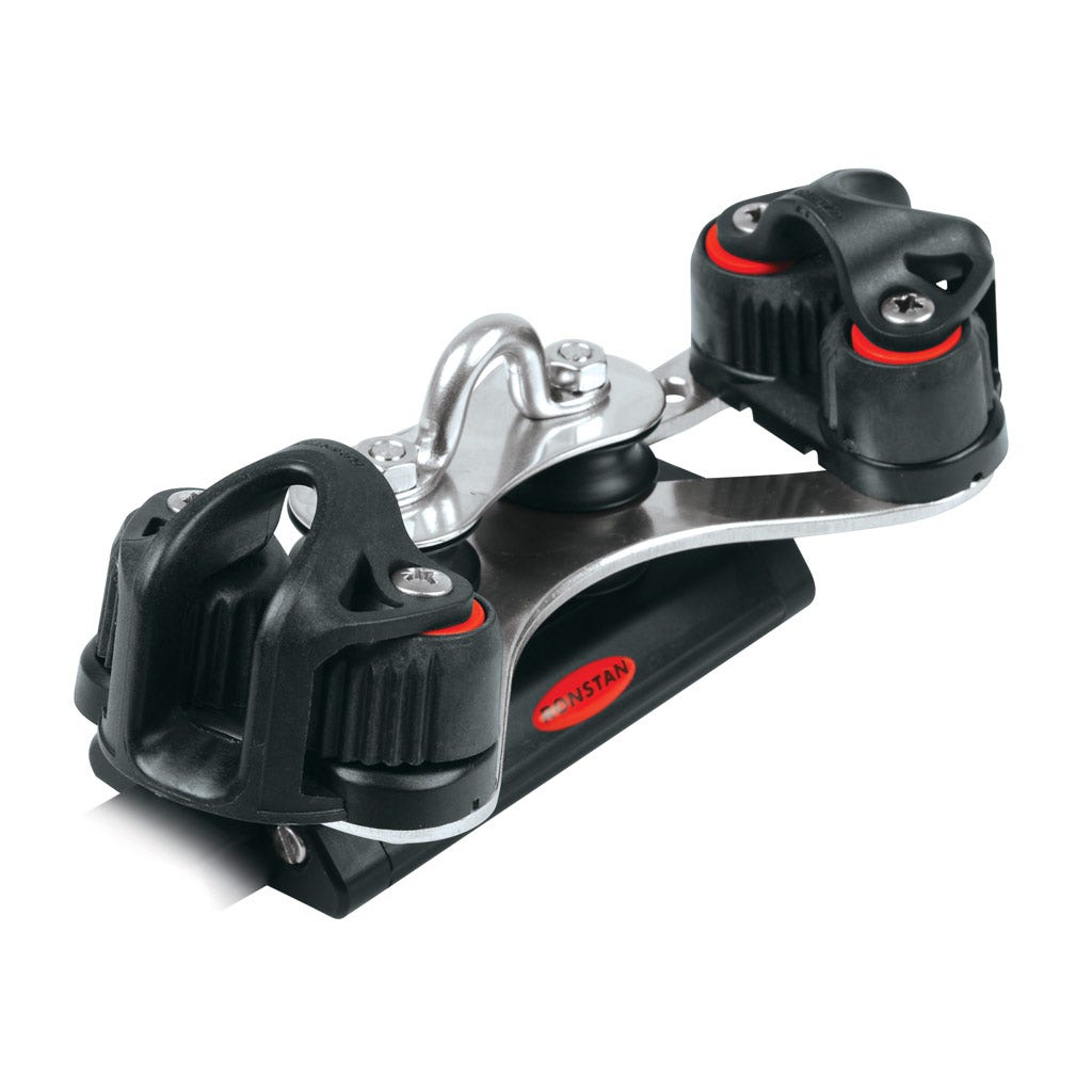 Ronstan Series 22 Traveller Car, 4 Control Sheaves with Cleat