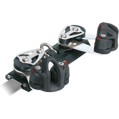 Ronstan Series 22 Traveller Car, 180mm, 4 Control Sheaves, 2 Cleats