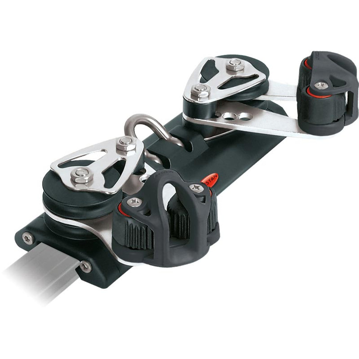 Ronstan Series 30 Traveller Car, 225mm, 4 Control Sheaves, 2 Cleats