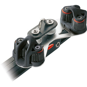 Ronstan Series 19 I-Beam Car, Single Control Sheaves, 2 Cleats