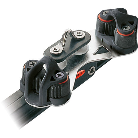 Ronstan Series 19 I-Beam Car, Single Control Sheaves, 2 Cleats