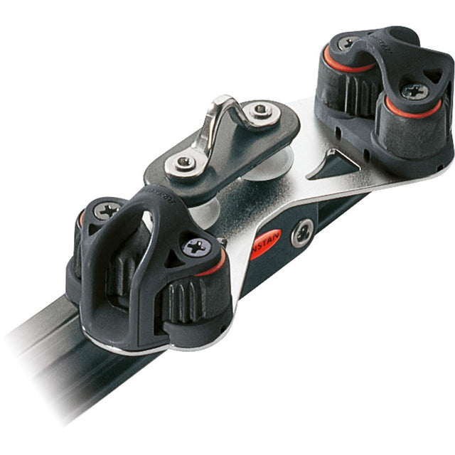 Ronstan Series 19 I-Beam Car, Single Control Sheaves, 2 Cleats