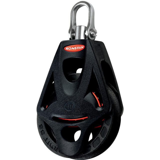 Ronstan Series 40 BB Orbit Block, Single, Becket, Swivel Head