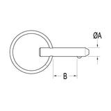 Ronstan 3/16" Fast Pin, 1/2" Long