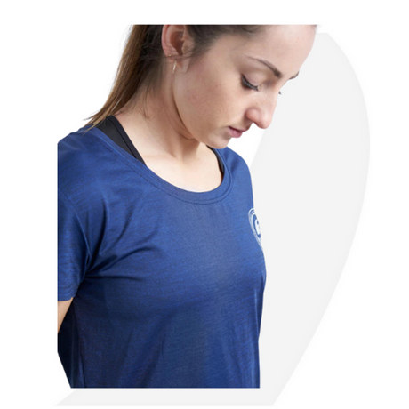 Rooster Womens T-shirt (Gray, Blue)