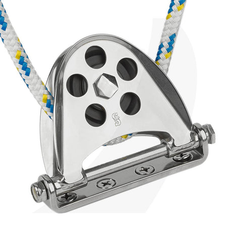 Schaefer Half-Moon Hinged Fairlead, 2 3/8"(60mm) Alum Shv