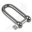 Schaefer Long D Shackle, 1/4"(6mm) Pin