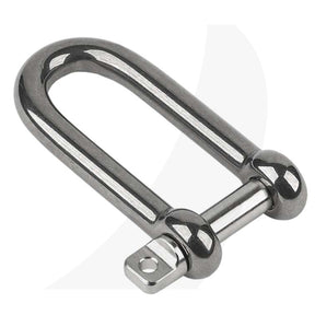 Schaefer Long D Shackle, 1/4"(6mm) Pin