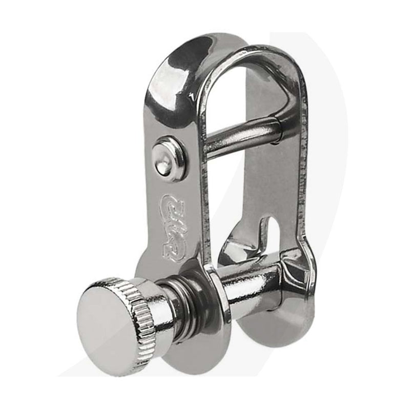 Schaefer Halyard Shackle, Short Retainer, 1/4"(6mm) Pin