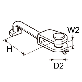 Selden Toggle dia. 7mm x 13mm Pin Dia. T + Fork Rodkicker Assembly