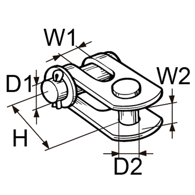 Selden Toggle FO/FO Wire dia. 7 (2 Pins)