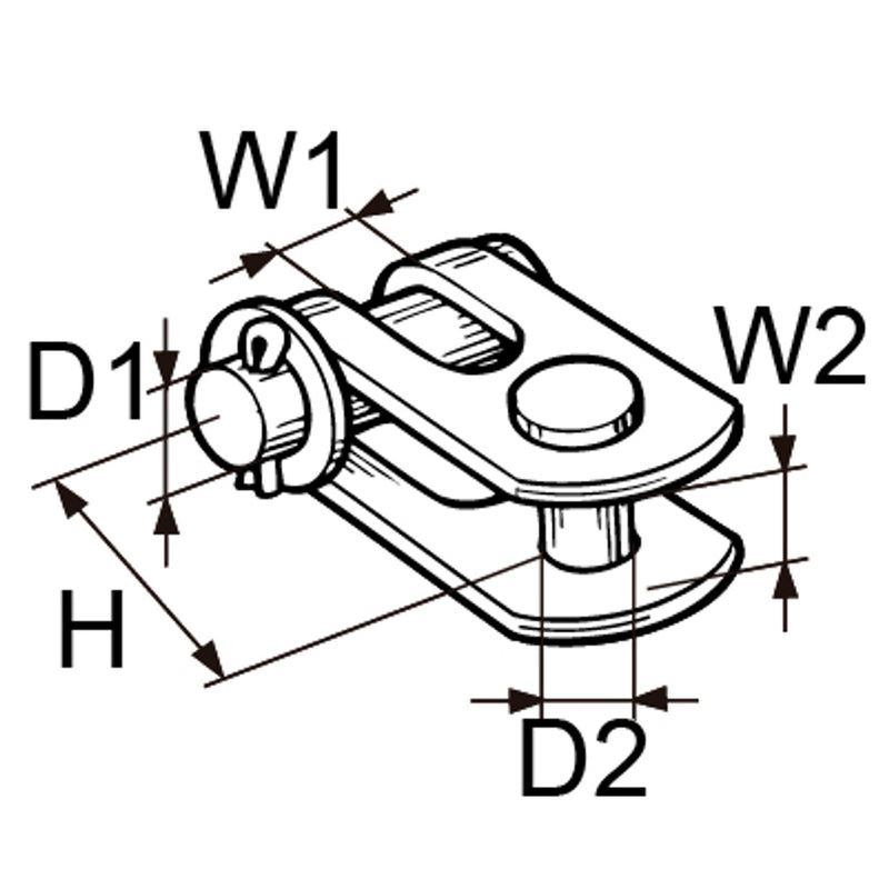 Selden Toggle FO/FO Wire dia. 7 (2 Pins)
